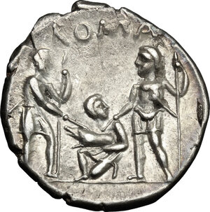 reverse: Ti. Veturius.. AR Denarius, 137 BC