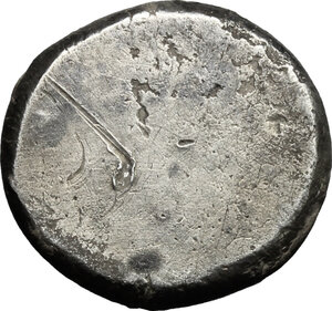 reverse: Etruria, Populonia. AR 5-Units (?), 4th century BC