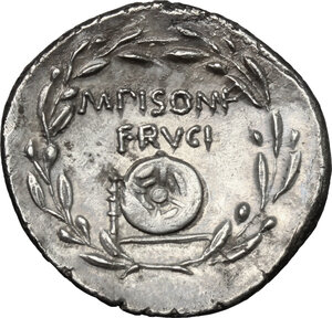 reverse: M. Piso M.f. Frugi. AR Denarius, 61 BC