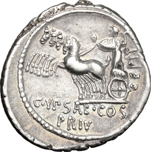 reverse: P. Plautius Hypsaeus.. AR Denarius, 60 BC