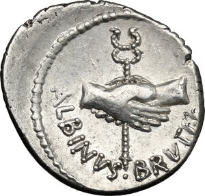 reverse: Albinus Bruti f.. AR Denarius, 48 BC