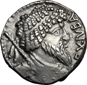 obverse: Juba I, king of Numidia.. AR \