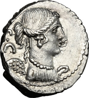 obverse: T. Carisius.. AR Denarius, 46 BC