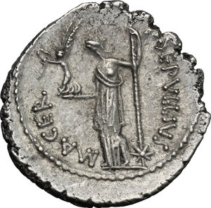 reverse: Julius Caesar.. AR Denarius, 44 BC