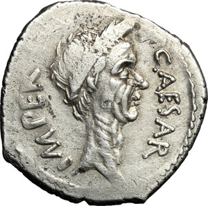 obverse: Julius Caesar.. AR Denarius, c. 44 BC