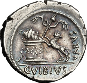 reverse: C. Vibius Varus.. AR Denarius, 42 BC