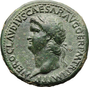 obverse: Nero (54-68).. AE Sestertius, circa 64 AD