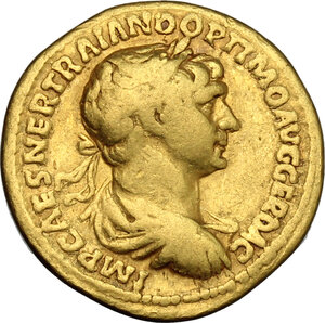 obverse: Trajan (98-117).. AV Aureus, 114-117 AD