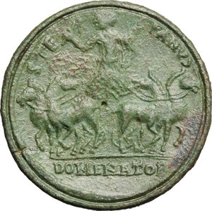 reverse: Trajan (98-117).. AE Contorniate, struck in the name of Trajan. Rome mint, 360-425 AD