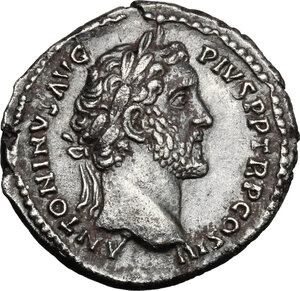 obverse: Antoninus Pius and Marcus Aurelius Caesar.. AR Denarius, 140 AD