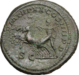 reverse: Caracalla (198-217).. AE As, Rome mint, 214-217 AD
