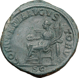 reverse: Orbiana, wife of Severus Alexander (225-226).. AE Sestertius, 225 AD