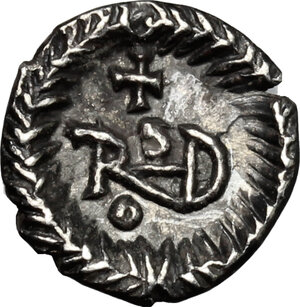 reverse: Ostrogothic Italy, Theoderic (493-526).. AR Quarter Siliqua in the name of Anastasius I, Ravenna mint, 493-518 AD