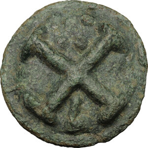 reverse: Northern Apulia, Luceria. AE Cast Quincunx, c. 217-212 BC