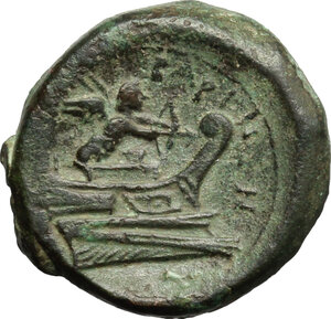 reverse: Southern Apulia, Barium. AE Uncia, c. 180-160 BC