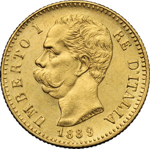 obverse: Umberto I (1878-1900). 20 lire 1889