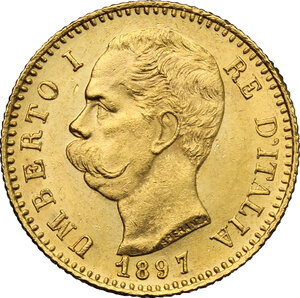 obverse: Umberto I (1878-1900).. 20 lire 1897