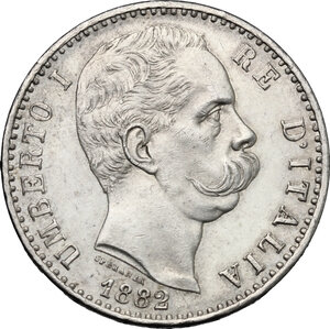 obverse: Umberto I (1878-1900).. 21 lire 1882 Roma