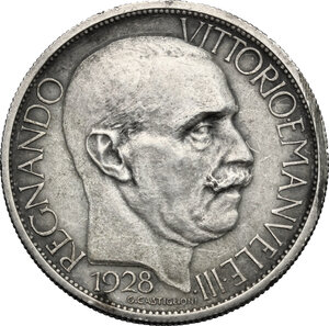 obverse: Vittorio Emanuele III (1900-1943).. 2 lire 1928, \