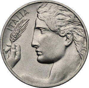 obverse: Vittorio Emanuele III (1900-1943). 20 centesimi 1926