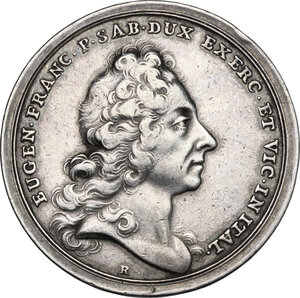 obverse: Eugenio di Savoia (1663-1736).. Medaglia celebrativa