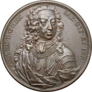 obverse: Carlo Emanuele III (1701-1773). Medaglia 1739
