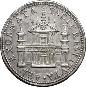 reverse: Urbano VIII (1623-1644) Maffeo Barberini. Medaglia A. XIII, variante della medaglia annuale, per la riedificazione della Chiesa di Santa Anastasia a Roma
