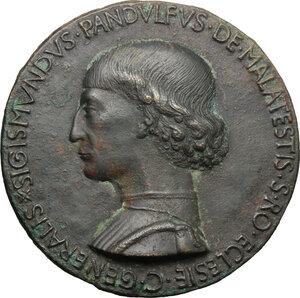 obverse: Sigismondo Pandolfo Malatesta (1432-1468), Signore di Rimini.. Medaglia 1446