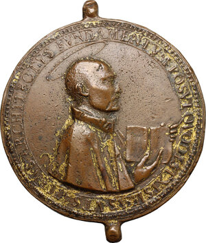 obverse: Ludovico Ludovisi (1595 - 1632), cardinale e arcivescovo.. Medaglia 1626 per la fondazione della chiesa di Sant Ignazio a Roma