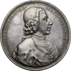 obverse: Enrico Benedetto Maria Clemente Stuart (1725-1807), arcivescovo e cardinale britannico.. Medaglia 1788 per la morte del fratello maggiore Carlo Edoardo Stuart