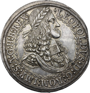 obverse: Austria.  Holy Roman Empire, Leopold I Emperor (1658-1705). Double Taler, Hall mint, Tyrol, undated (c. 1670)