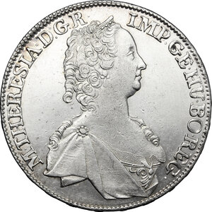 obverse: Austria.  Maria Theresia (1740-1780).. Thaler 1756, Hall mint