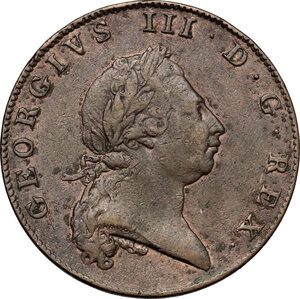 obverse: Bermuda.  George III (1760-1820).. Penny 1793