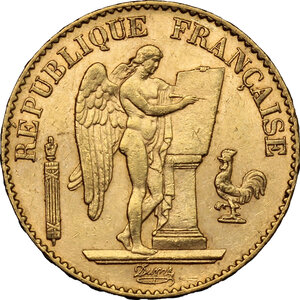 obverse: France.  Third republic (1871-1940).. 20 francs 1891