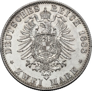 reverse: Germany. Prussia..  Wilhelm II (1888-1918).. 2 mark 1888 A, Berlin mint