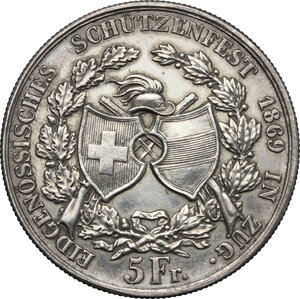 obverse: Switzerland. Shooting Thaler 1869, Zug