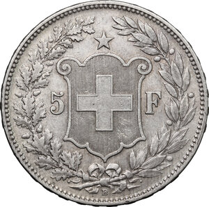 reverse: Switzerland.  Swiss Confederation (1848- ). 5 Francs 1909