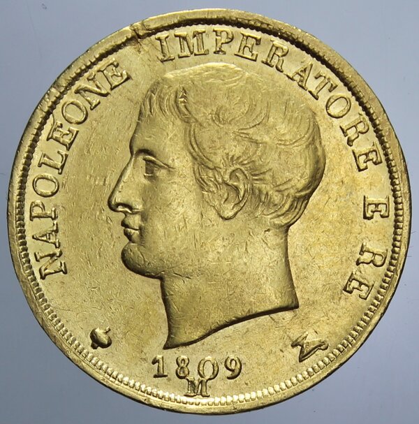 NAPOLEONE I RE D'ITALIA 20 LIRE 1809 MILANO STELLA A SEI PUNTE R AU 6 ...