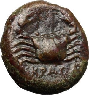 reverse: Akragas. AE Onkia, c. 388-287 BC
