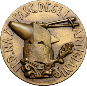 reverse: Medaglia premio della Federazione Nazionale Fascista degli artigiani