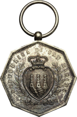 obverse: San Marino. Medaglia al Merito Civile 1860