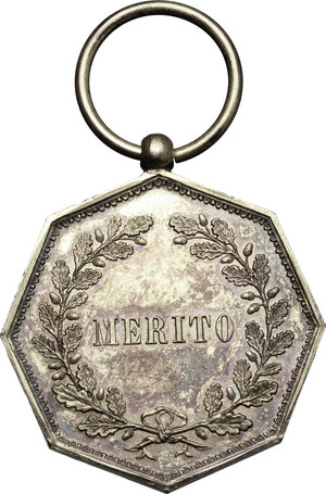 reverse: San Marino. Medaglia al Merito Civile 1860