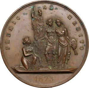 obverse: Reale Istituto di Belle Arti di Napoli. . Medaglia premio a Gennaro Amato, 1° classe di disegno di ornato, 1873