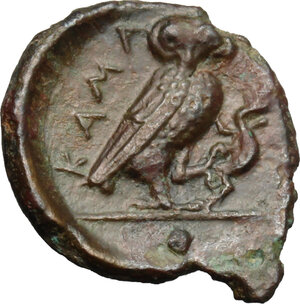 reverse: Kamarina. AE Onkia, c. 420-405 BC