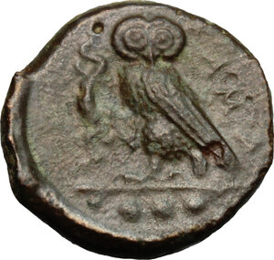 reverse: Kamarina. AE Tetras, c. 420-405 BC