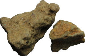 obverse: Aes Premonetale.. Aes Rude. Lot of two (2) bronze lumps. Central Italy, 8th-4th century BC