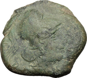 obverse: Anonymous. AE Half Unit, after 276 BC, Neapolis mint