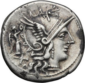 obverse: C. Terentius Lucanus.. AR Denarius, 147 BC