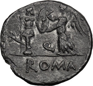 reverse: C. Egnatuleius C.f.. AR Quinarius, 97 BC