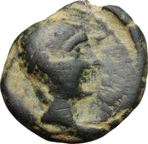 obverse: Iberia, Castulo. AE Half Unit-Semis, early 1st century BC